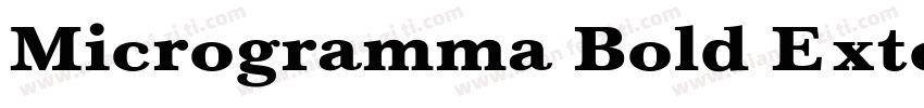 Microgramma Bold Extended字体转换